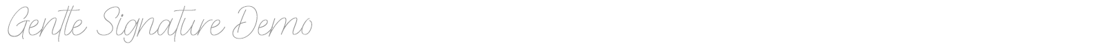 Gentle Signature font preview